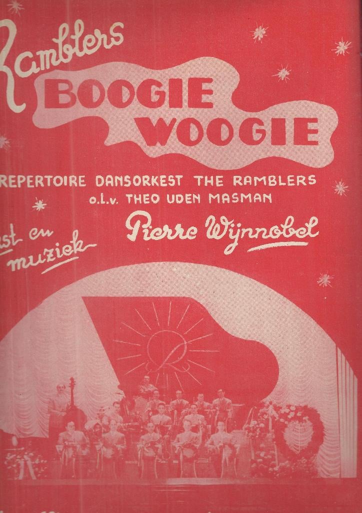 Ba59 bladmuziek ramblers boogie woogie, Gebruikt, Ophalen of Verzenden, Artiest of Componist, Piano
