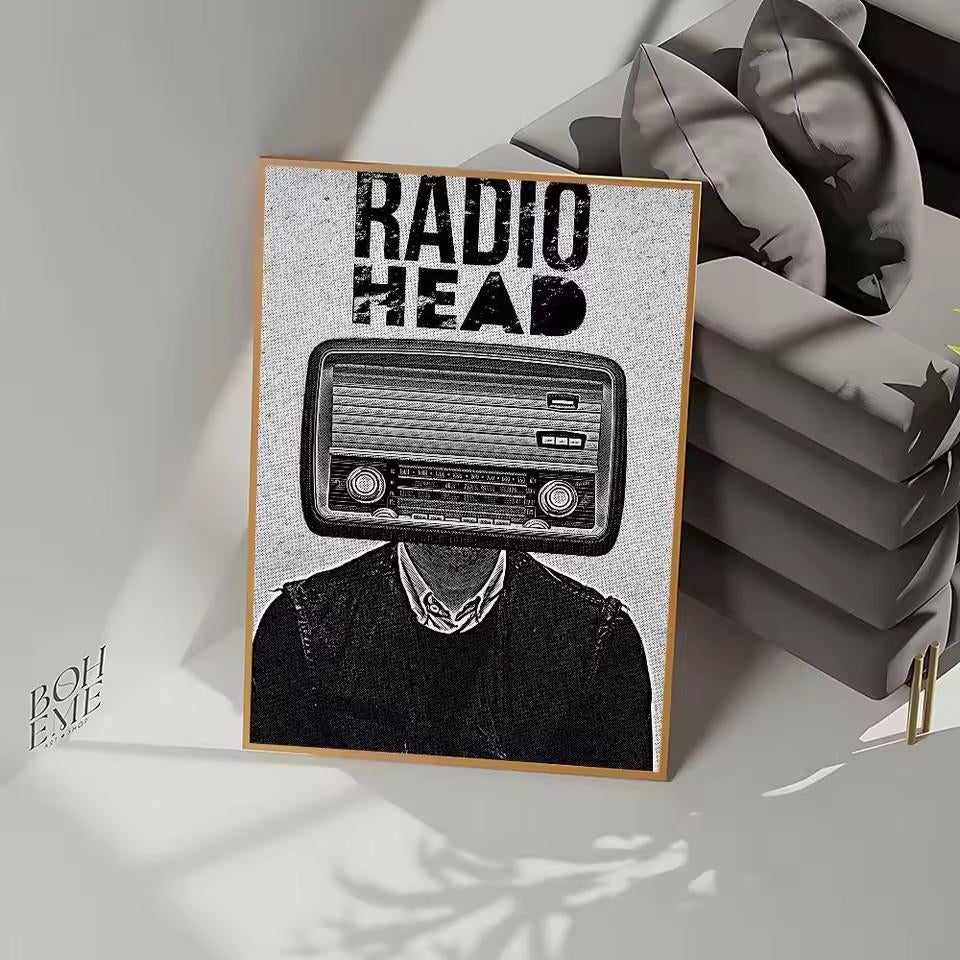 Radiohead canvas poster nieuw, Verzamelen, Ophalen of Verzenden, Nieuw, A1 t/m A3, Film en Tv