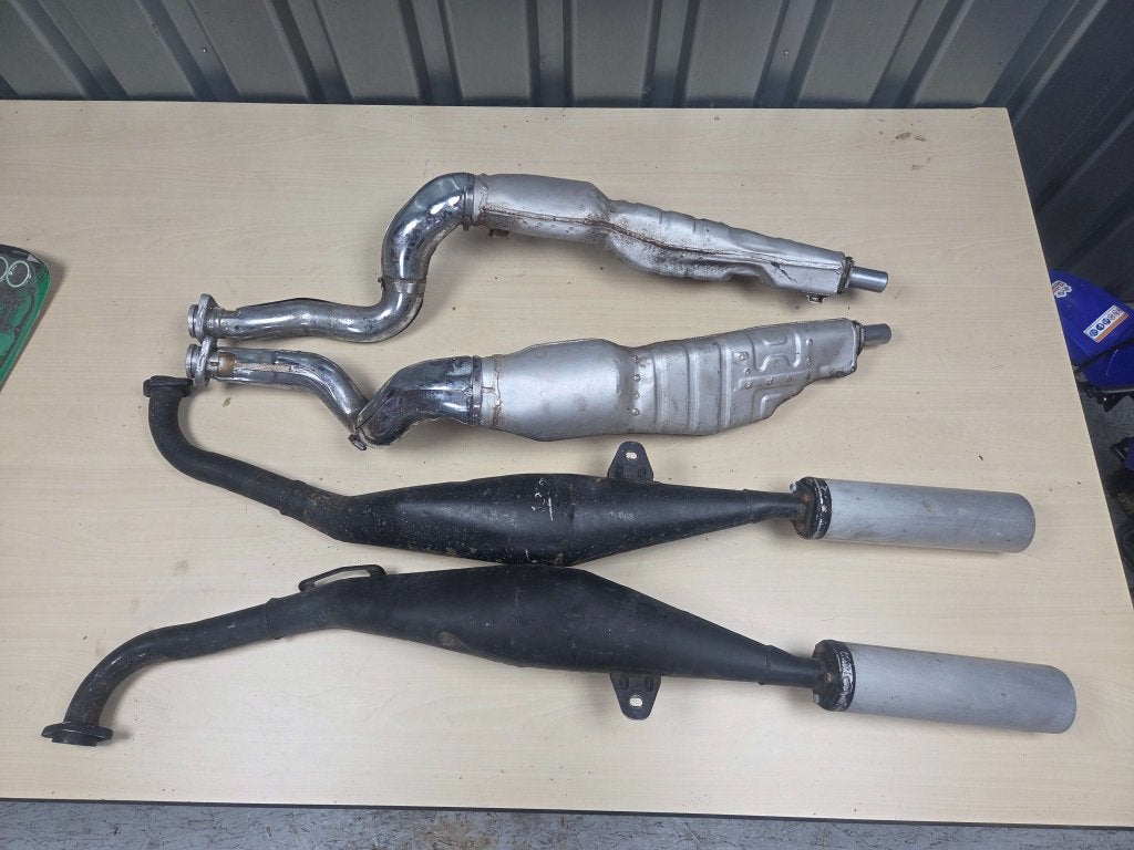 Set originele uitlaten Yamaha RD500 Rd 500 V4 YPVS tweetakt, Niet ingevuld, Gebruikt, Niet ingevuld, Ophalen of Verzenden