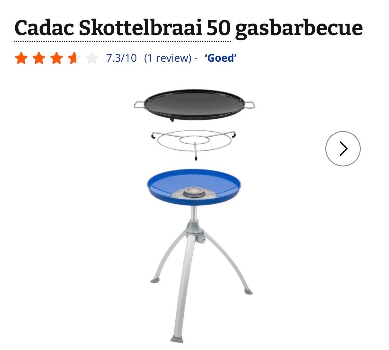 Cadac Skottelbraai 50 gasbarbecue met accessoires, Ophalen, Gebruikt