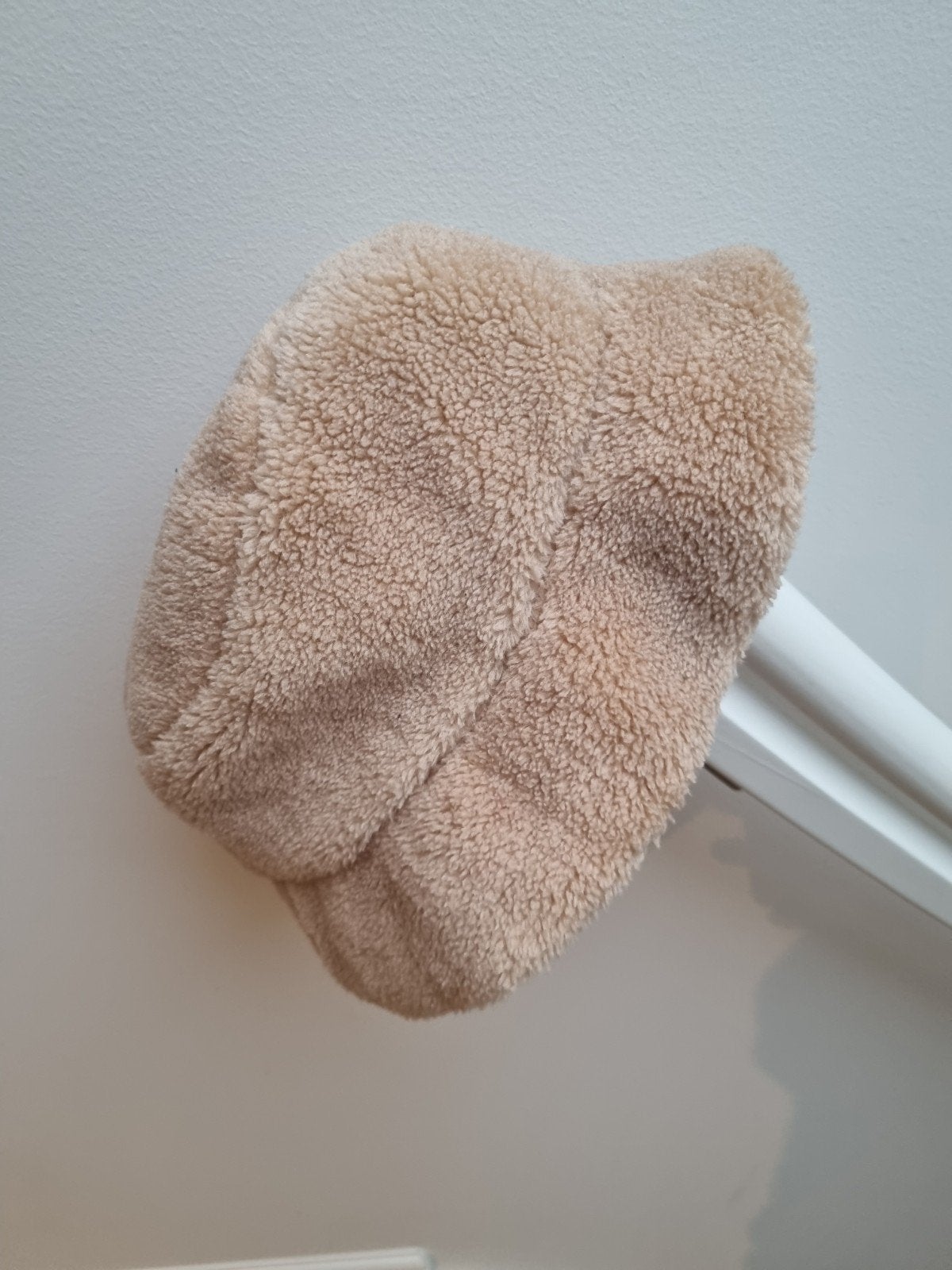 Zachte beige teddy bucket hat., Hoed, Onbekend, Gedragen, One size fits all