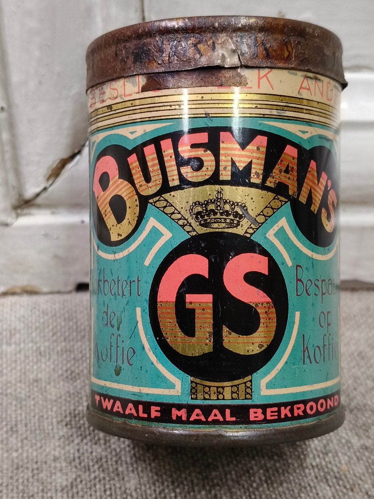 Oud blikje Buisman, Verzamelen, Ophalen of Verzenden, Gebruikt, Overige