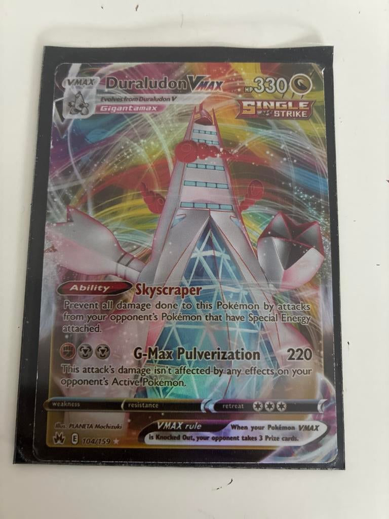 Pokémon Kaarten: Duraludon VMAX, Alakazam V, Gengar ex, Verzenden, Zo goed als nieuw, Meerdere kaarten, Foil