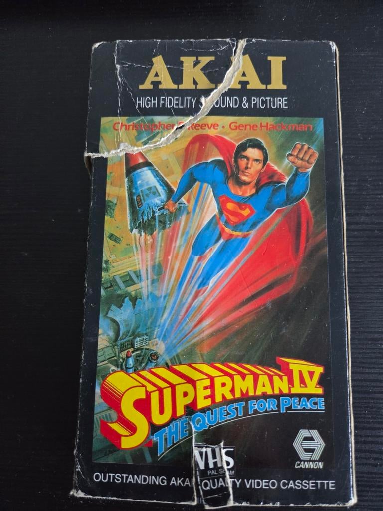 Superman IV: The Quest for Peace VHS - AKAI, Vanaf 9 jaar, Ophalen, Gebruikt, Science Fiction en Fantasy