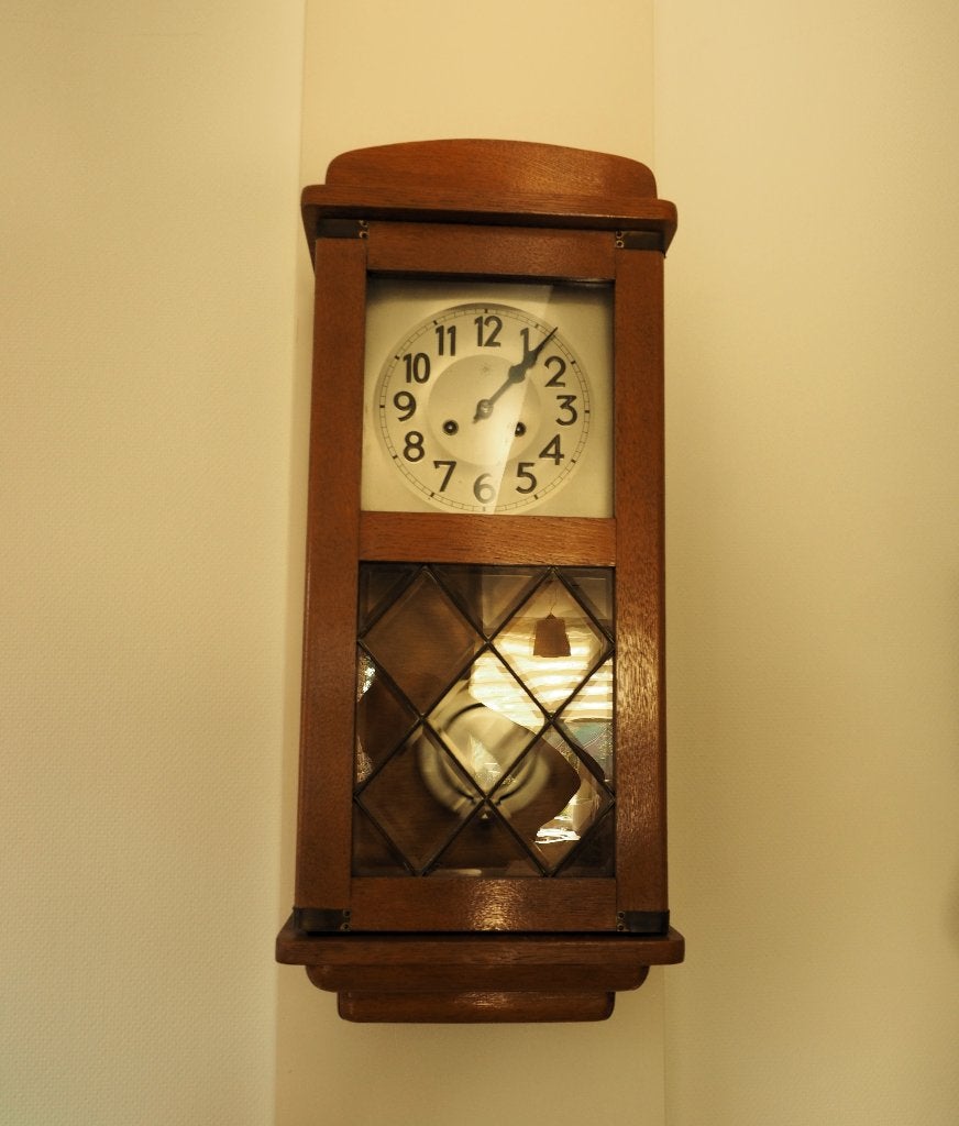 Wandklok regulateur, Junghans ca. 1950, Ophalen of Verzenden, Gebruikt, Analoog, Wandklok