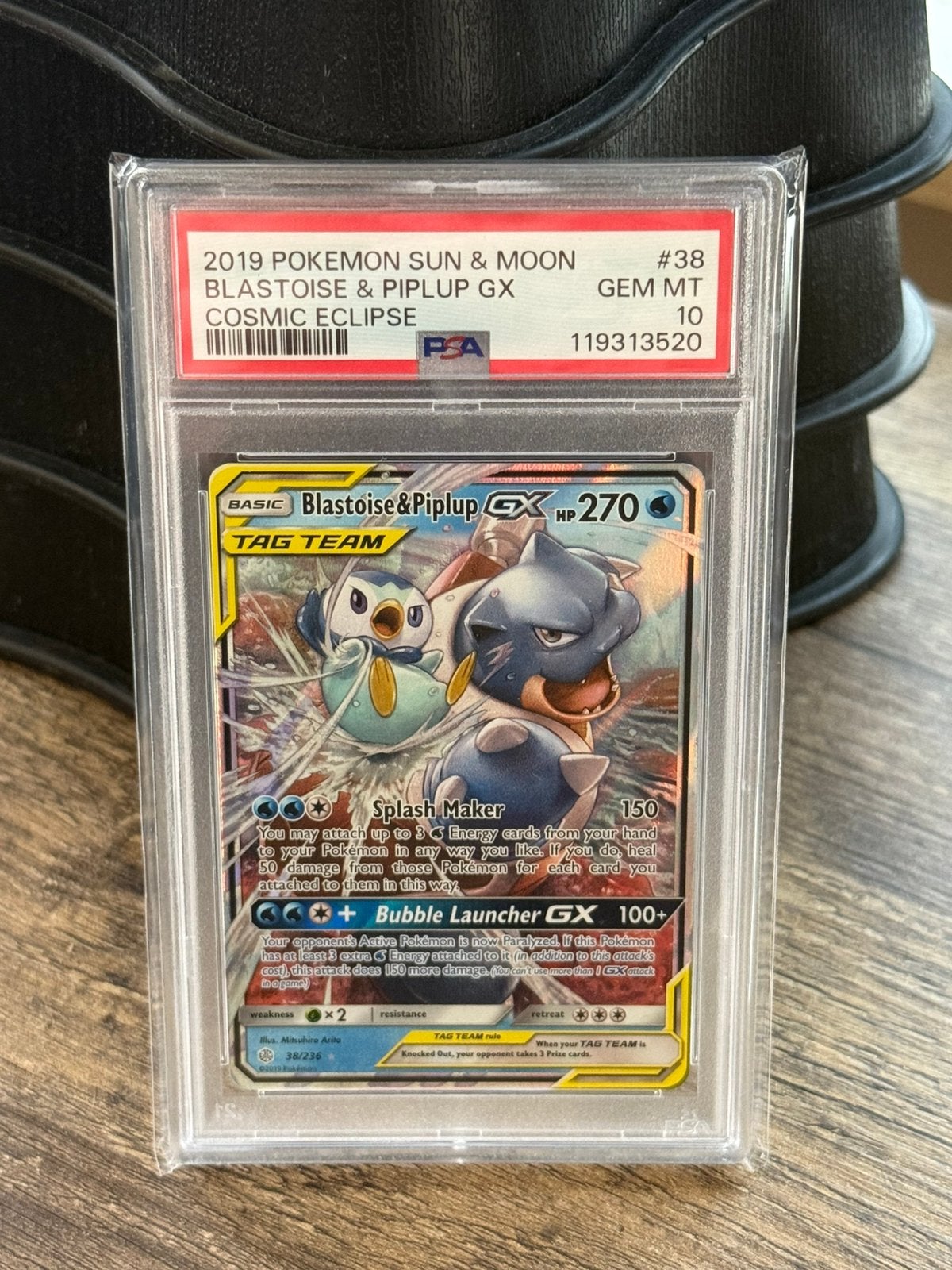 Pokemon | Blastoise Piplup psa 10 #38 tag team ✅✅, Ophalen of Verzenden, Zo goed als nieuw