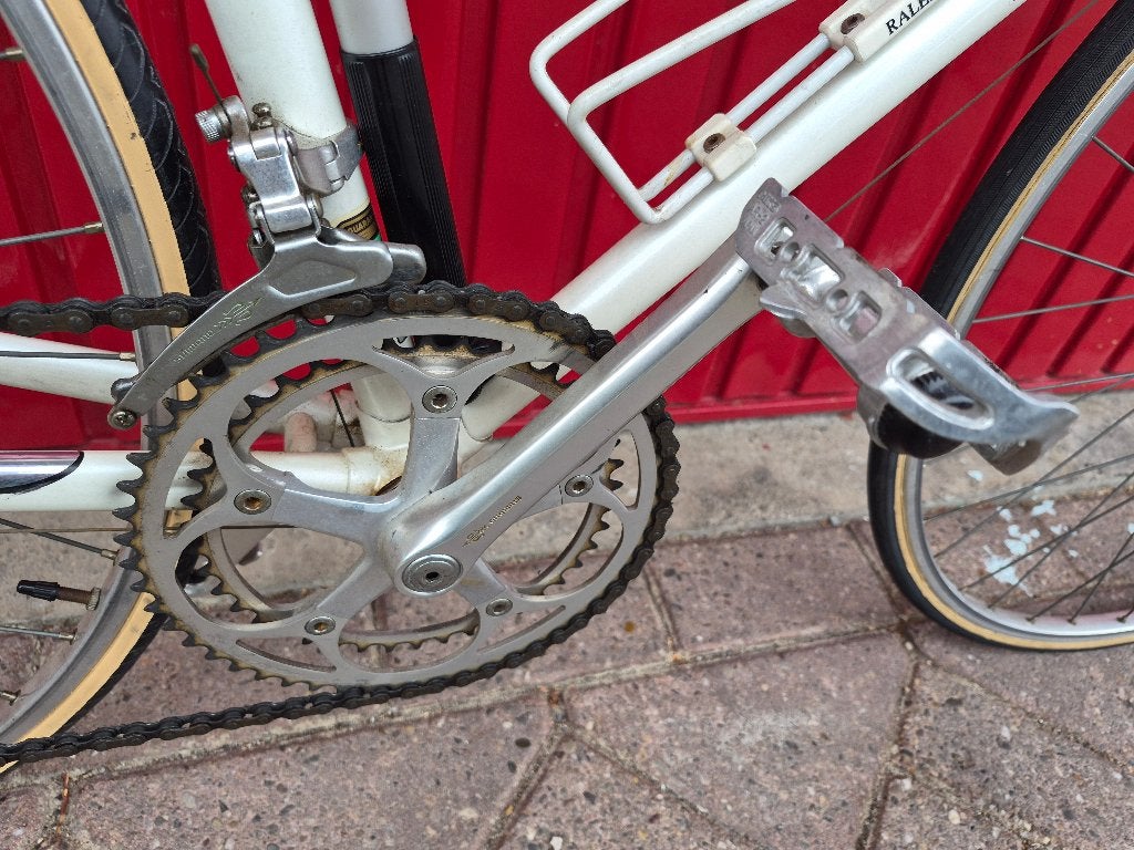 Vintage Raleigh Sirocco Dames/Heren Retro Racefiets Shimano, 28 inch, Velgrem, Zo goed als nieuw, 57 tot 61 cm