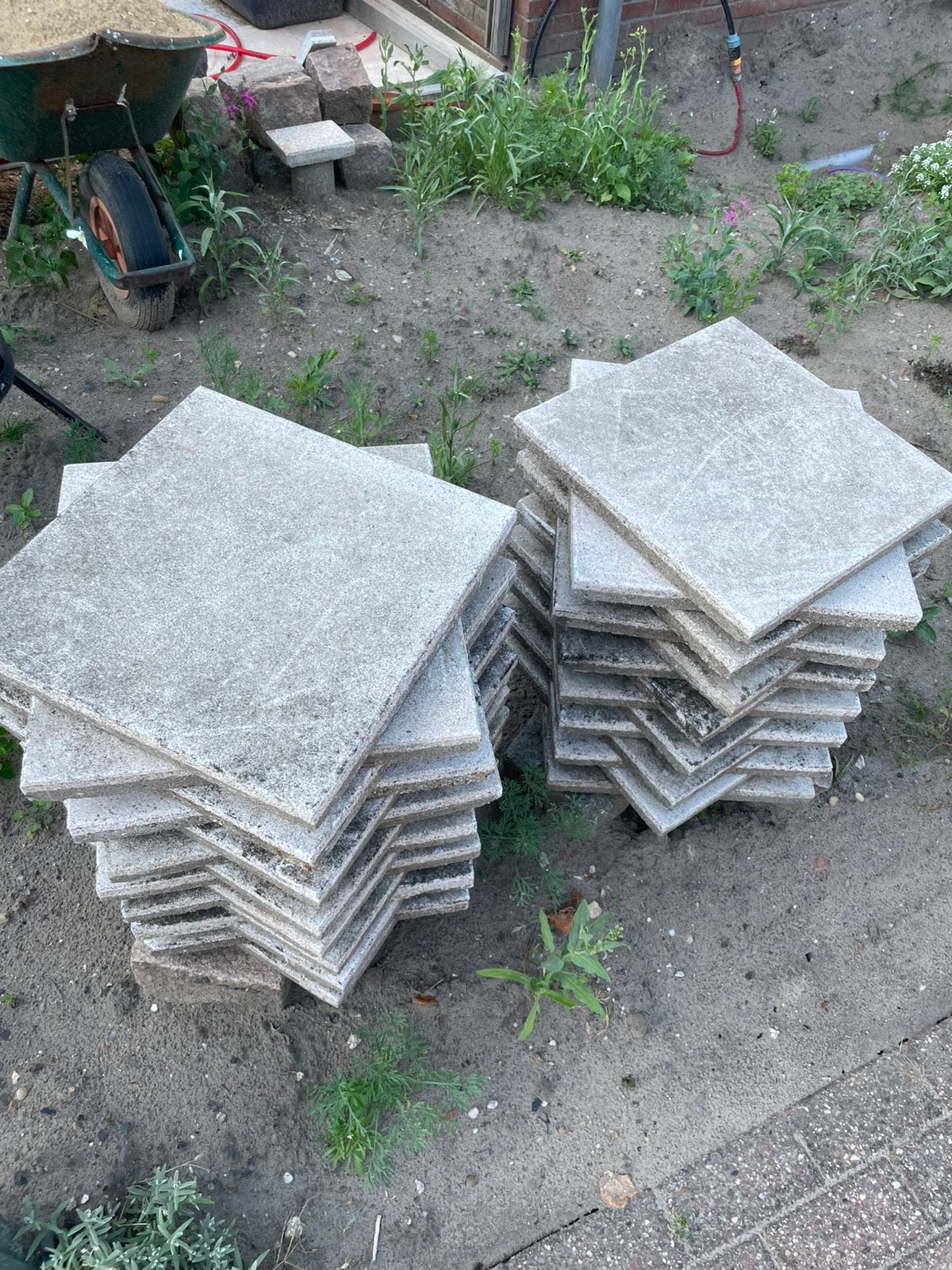 Tegels 40x40, Ophalen, Gebruikt, Minder dan 5 m², Beton