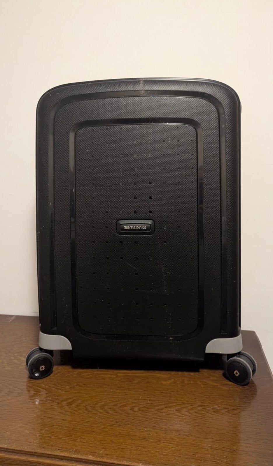 Samsonite S'cure Spinner 55cm zwart, Ophalen, Zo goed als nieuw, Hard kunststof