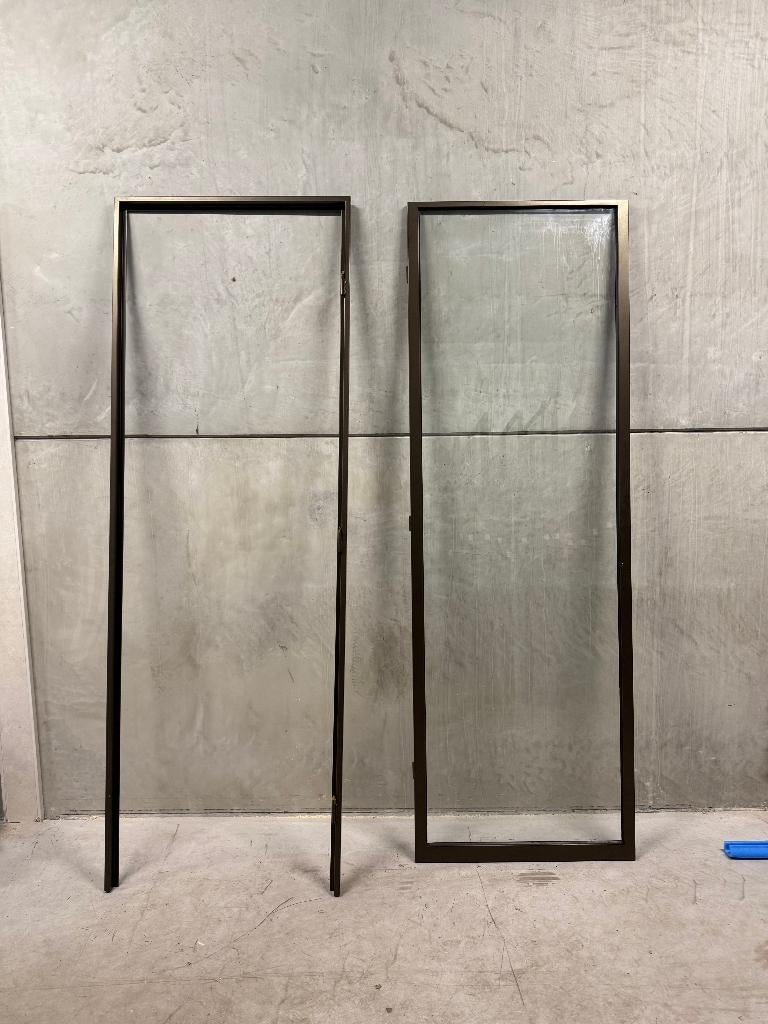 Luxe stalen scharnierdeur Bruin | 848x2426mm | -53, Ophalen, Binnendeur, Nieuw, Glas