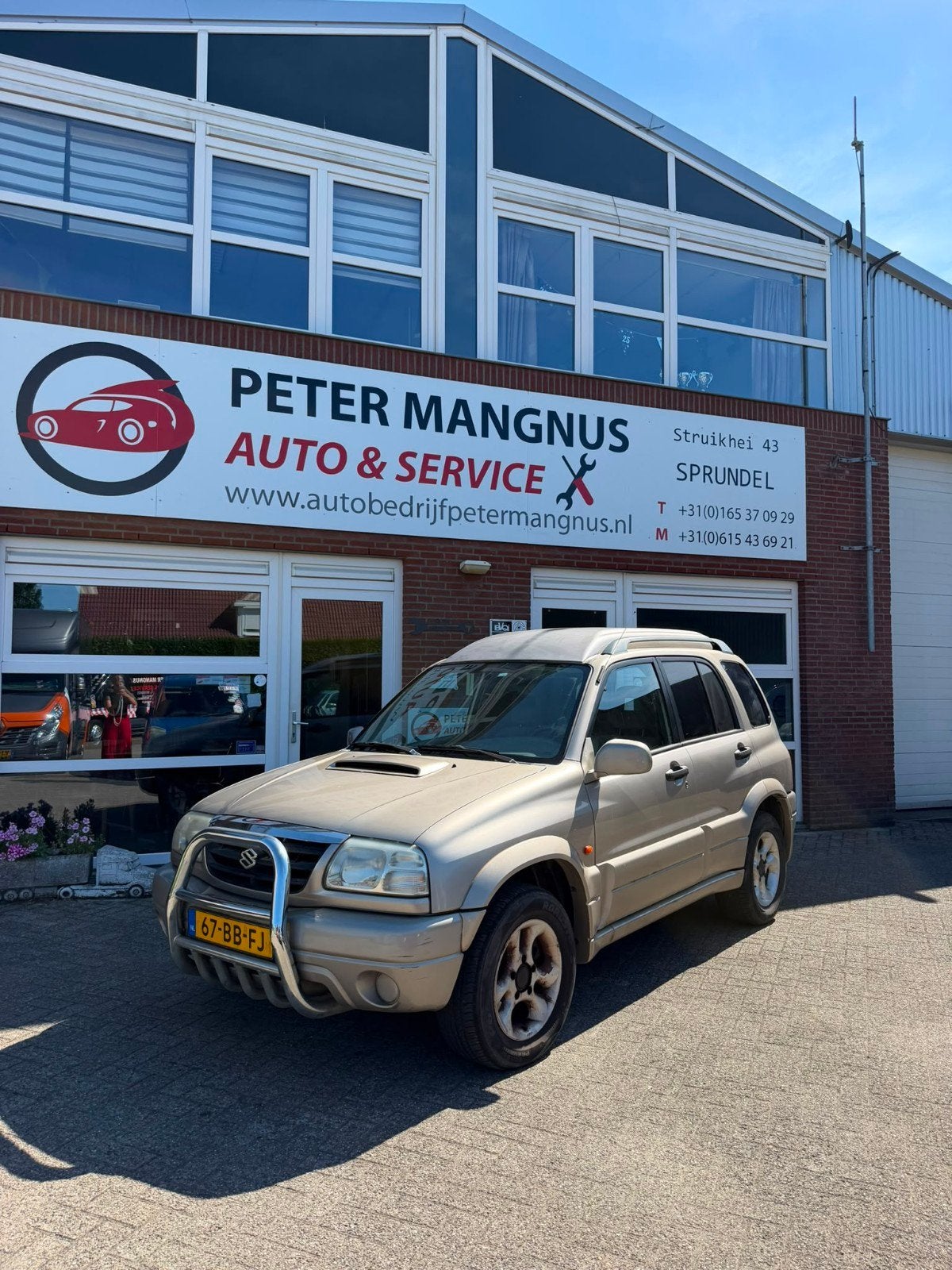 Suzuki Grand Vitara TDI 4x4 2002 Grijs kenteken, Auto's, Stof, Origineel Nederlands, Bedrijf, Te koop