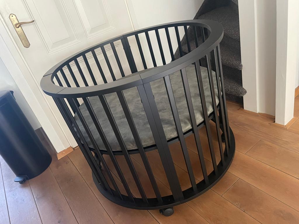 Babypark, zwarte box!, Kinderen en Baby's, Boxen, Ophalen, Nieuw, Rond, Wieltjes