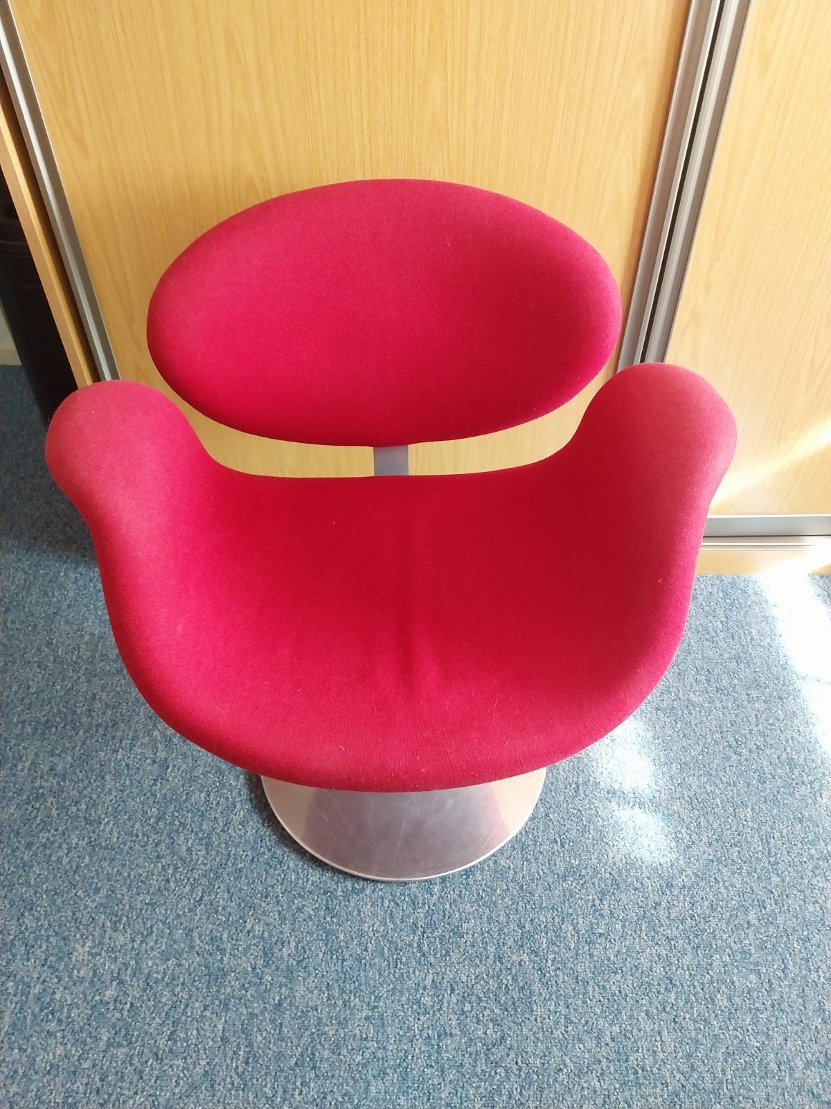 Artifort Little Tulip Designstoel - Pierre Paulin - Rood, Ophalen, Gebruikt, Stof, Designklassieker, Modern, Vintage