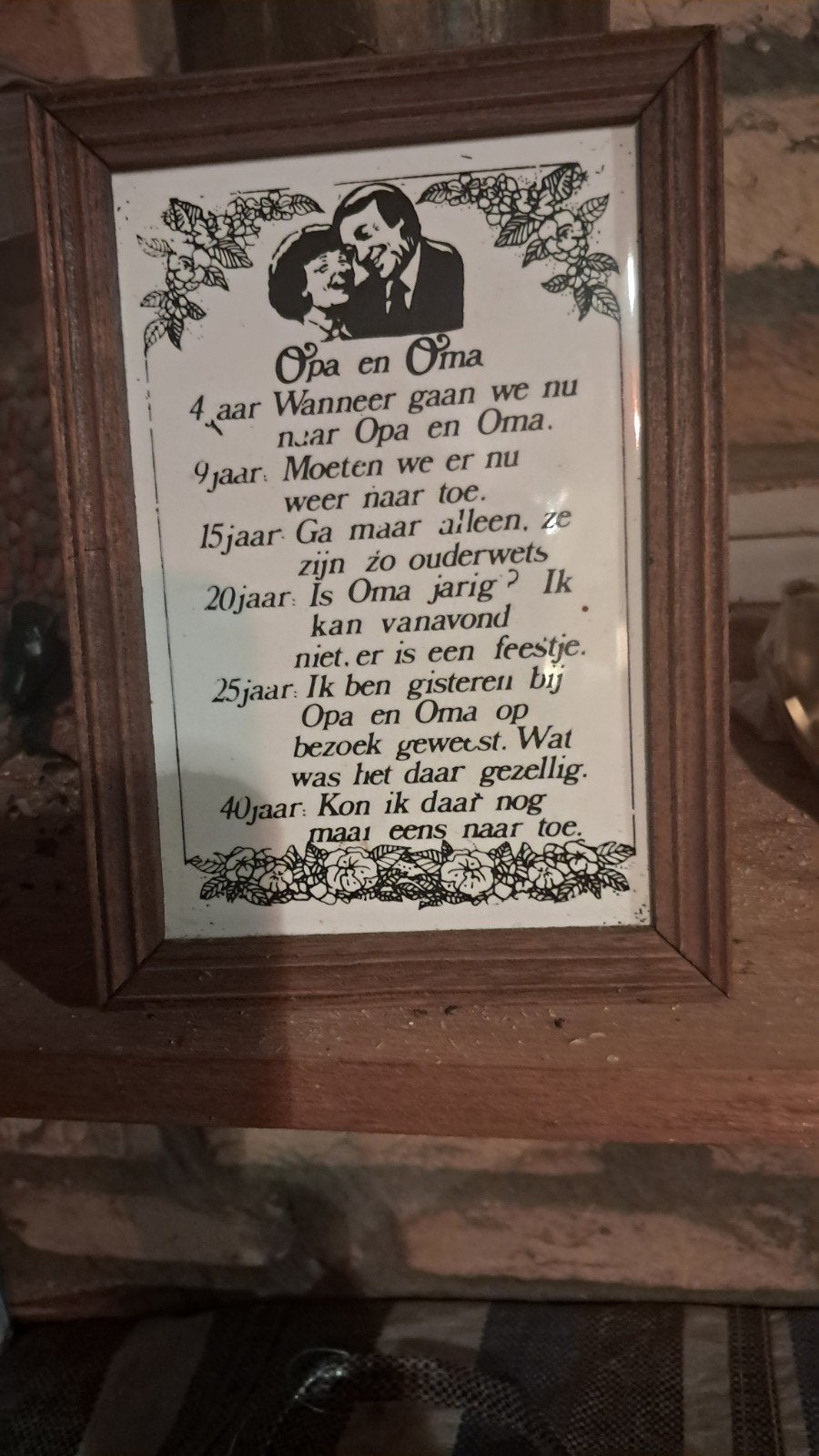 tekst op tegel, Tegeltje, Ophalen of Verzenden, Gebruikt