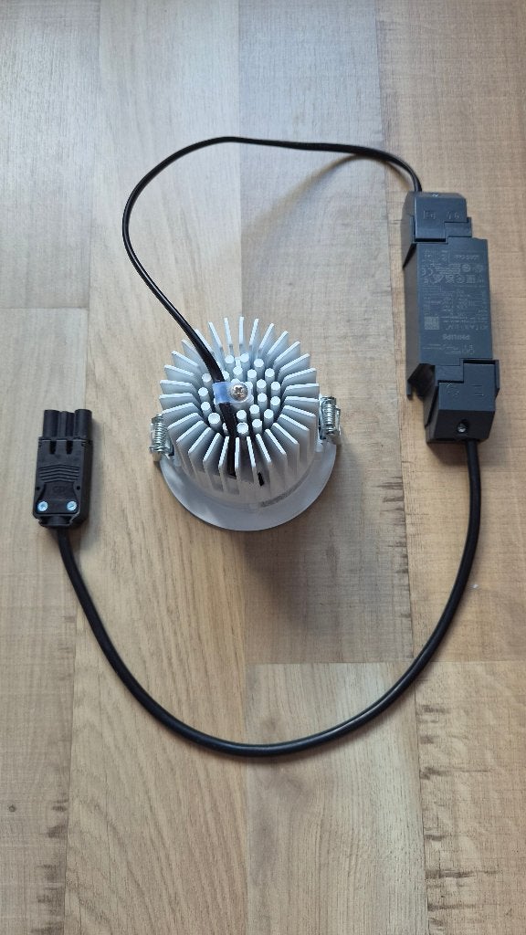 7x LumiParts Flo LED-inbouwspot 3000K incl. Philips driver, Huis en Inrichting, Lampen | Spots, Geschikt voor plafondmontage, Gebruikt
