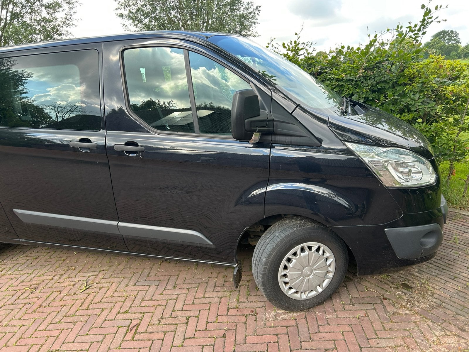 Ford Transit Custom Gbdc 2.2 Tdci 125PK 270 L2h1 2014, Auto's, Voorwielaandrijving, Euro 5, 4 cilinders, Zwart