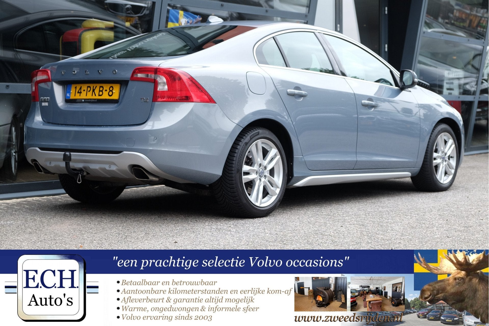 Volvo S60 VERKOCHT -- 1.6 T4 180 pk Trekhaak, Navi, 17 inch,, Voorwielaandrijving, 15 km/l, Gebruikt, Met garantie (alle)