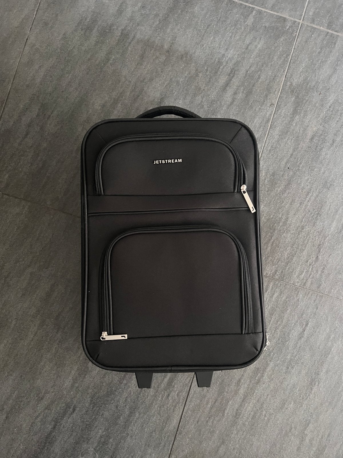 Jetstream koffer zwart – trolley met wielen en voorvakken, Ophalen of Verzenden, Hard kunststof
