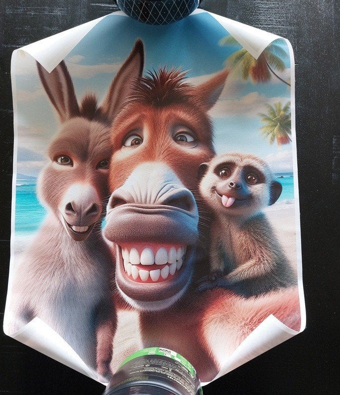 Grappige dieren op canvas, Ut, Nieuw, Ophalen of Verzenden, Uno