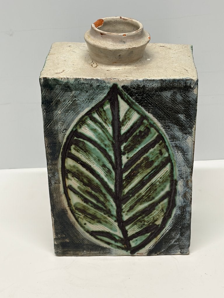 Large Vintage Mid Century Studio Pottery Slab Vase 1970s, Ophalen