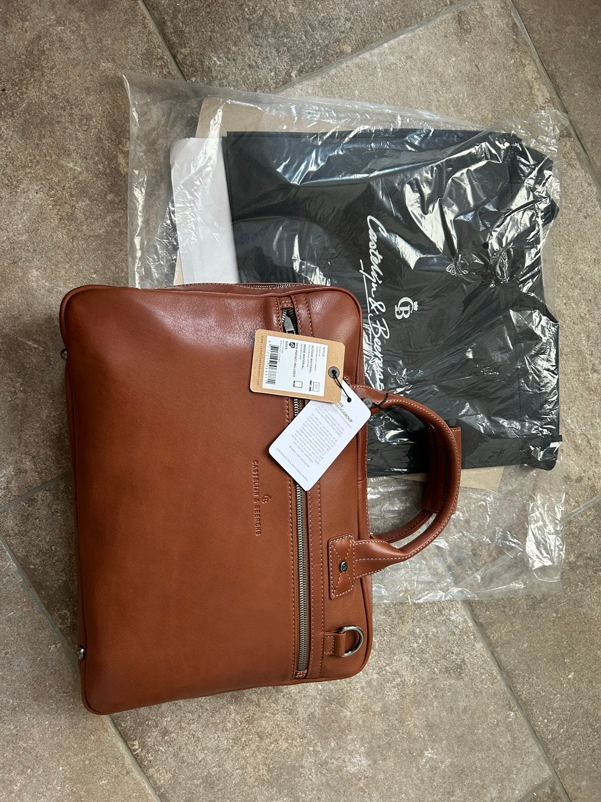 Nieuwe Castelijn & Beerens Laptoptas 15.6" Leer, Computers en Software, Ophalen of Verzenden, Nieuw, Overige typen
