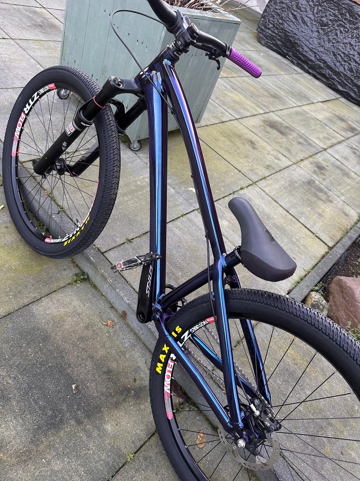 Mooie dirtjumper te ruil of te koop, Ophalen, 24 inch of meer, Stuur 360° draaibaar, Schijfrem