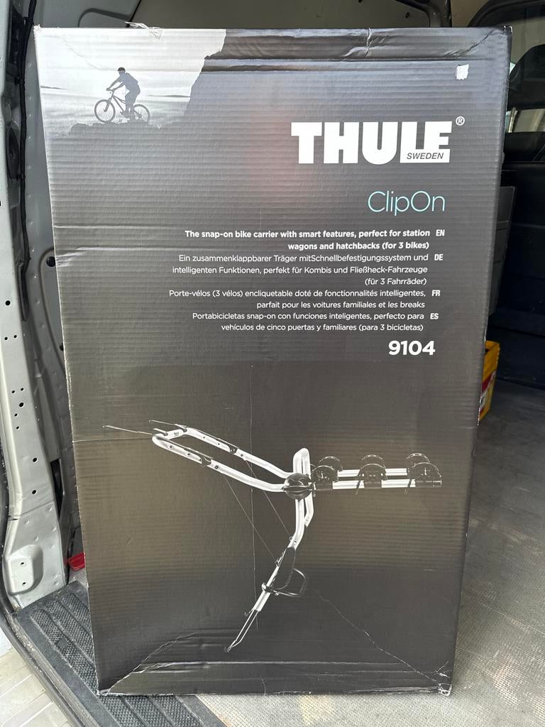 Thule ClipOn 9104 Fietsendrager - Achterklep NIEUW (op=op), Auto diversen, Fietsendragers, Ophalen, 2 fietsen, Nieuw, Achterklepdrager