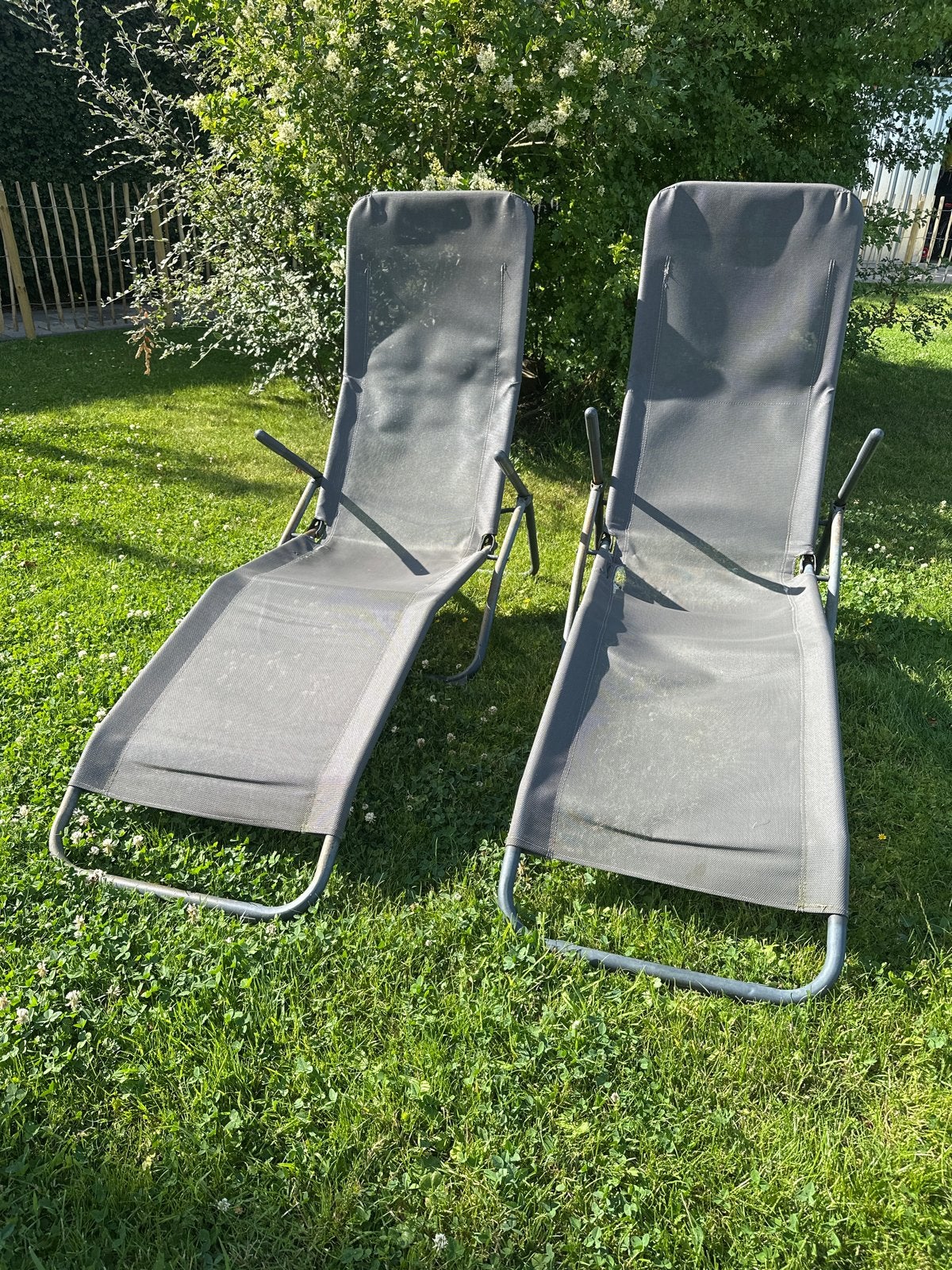 Gratis ligbedden/tuinstoelen ophalen vandaag, Ophalen, Gebruikt, Metaal, Verstelbaar