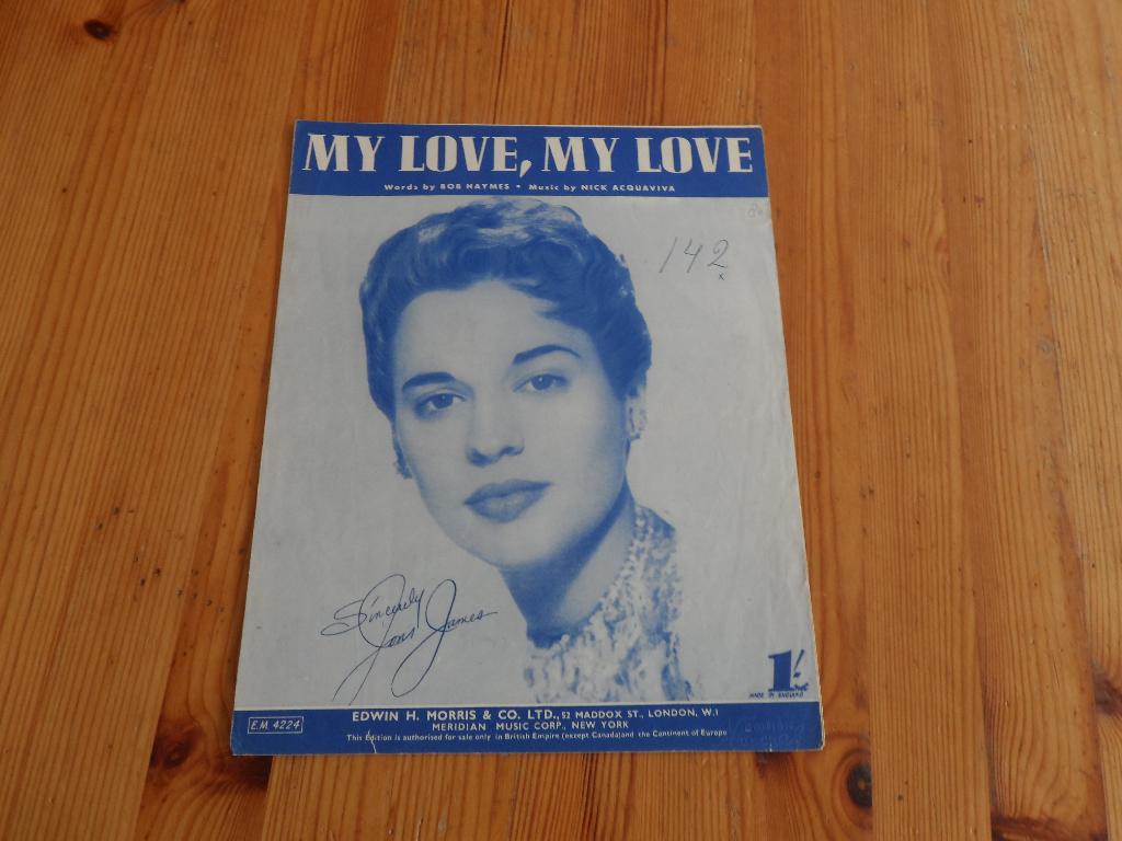 My love, my love - aquaviva / haymes - joni james, Gebruikt, Gitaar, Ophalen of Verzenden, Artiest of Componist