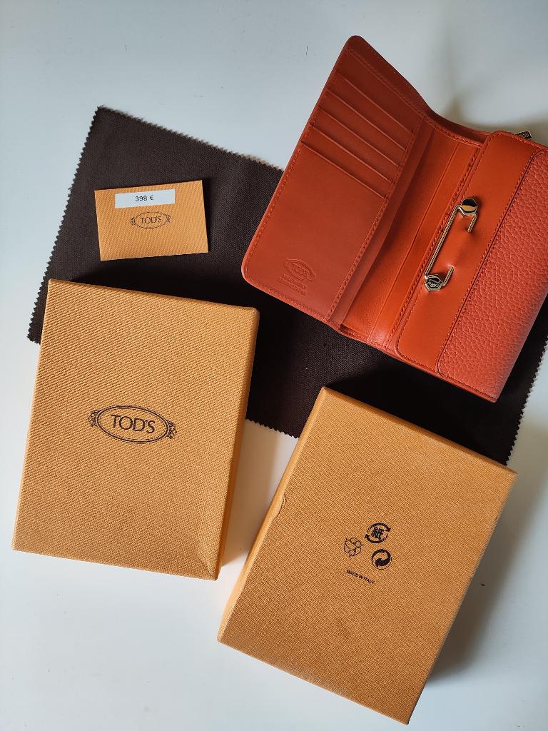 Tod's lederen damesportomonnee / portofeuille, Overige merken, Nieuw, Ophalen of Verzenden, Roze