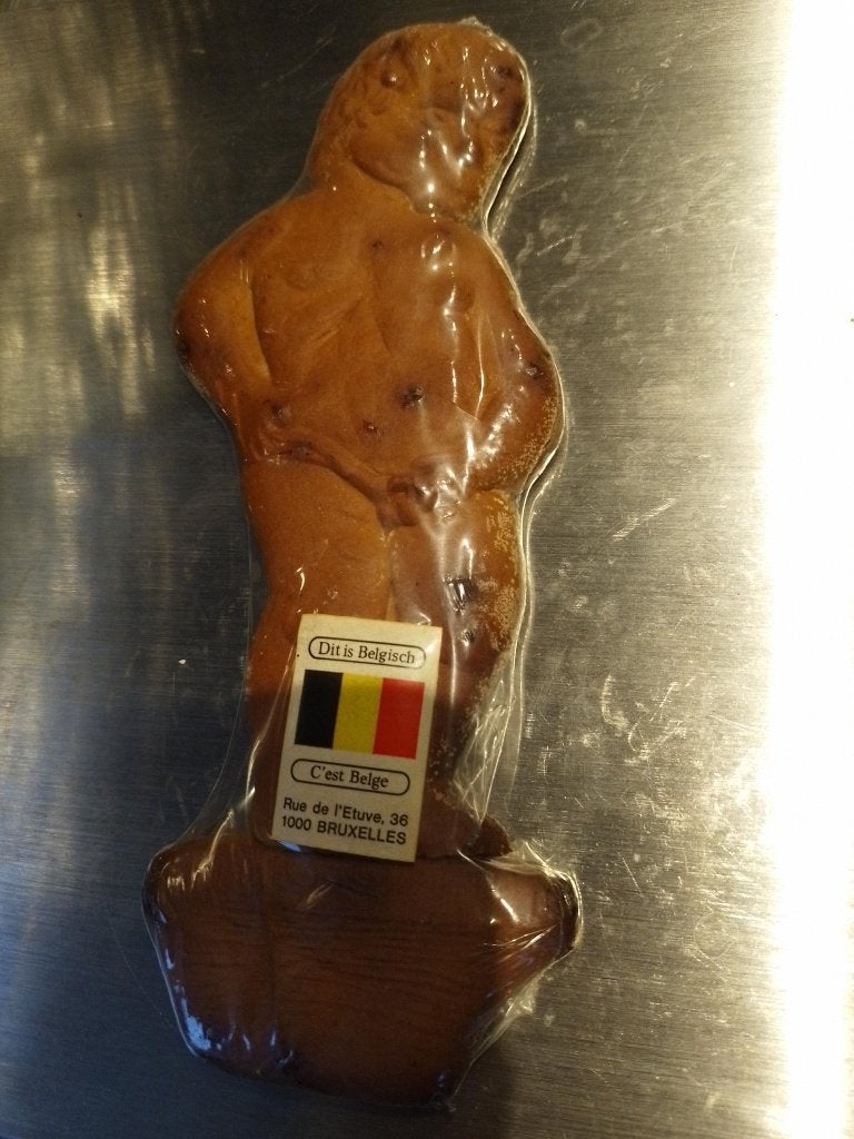 Belgisch souvenir: Manneken Pis koek (versteend), Verzenden, Nieuw, Mens