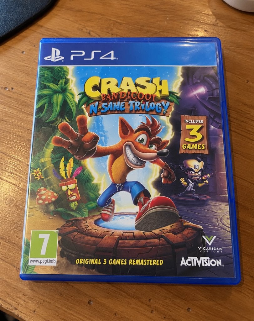 Crash Bandicoot N. Sane Trilogy PS4 - Zo goed als nieuw, Avontuur en Actie, 1 speler, Ophalen of Verzenden, Zo goed als nieuw