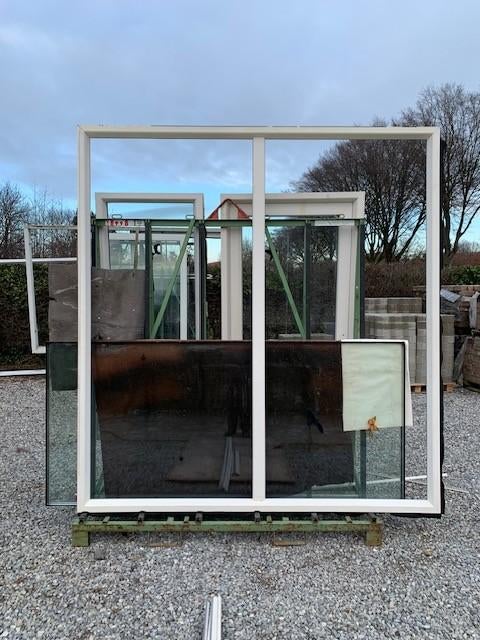 Partij VEKA kunststof kozijnen + deuren – crème, Ophalen, Kunststof, Gebruikt, Inclusief glas