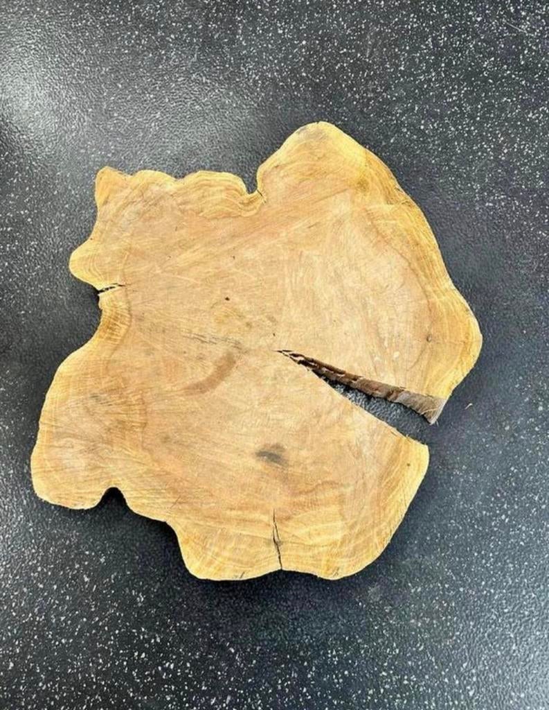 Boomstam blad 53 cm Kersen hout, Ophalen of Verzenden, Zo goed als nieuw, Glas of Kopje