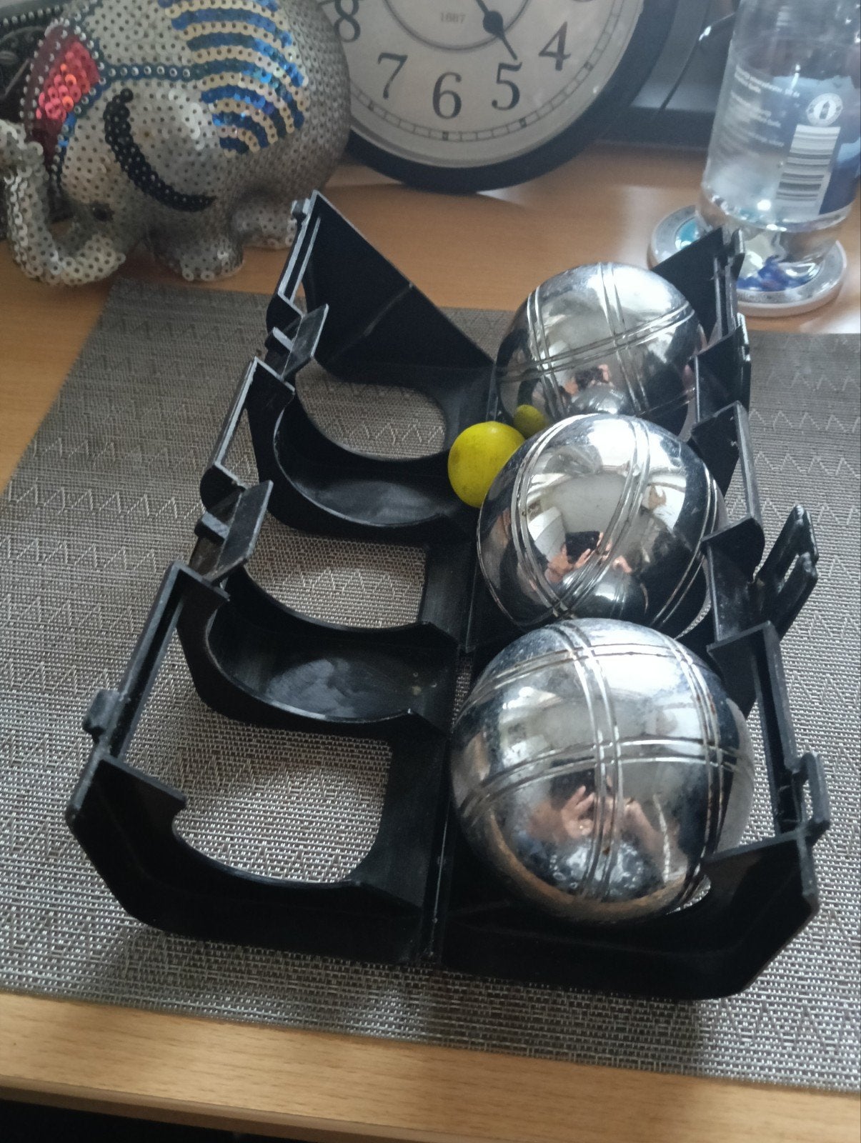 Jou de boules 3 ballen en balletje, Ophalen of Verzenden, Bal