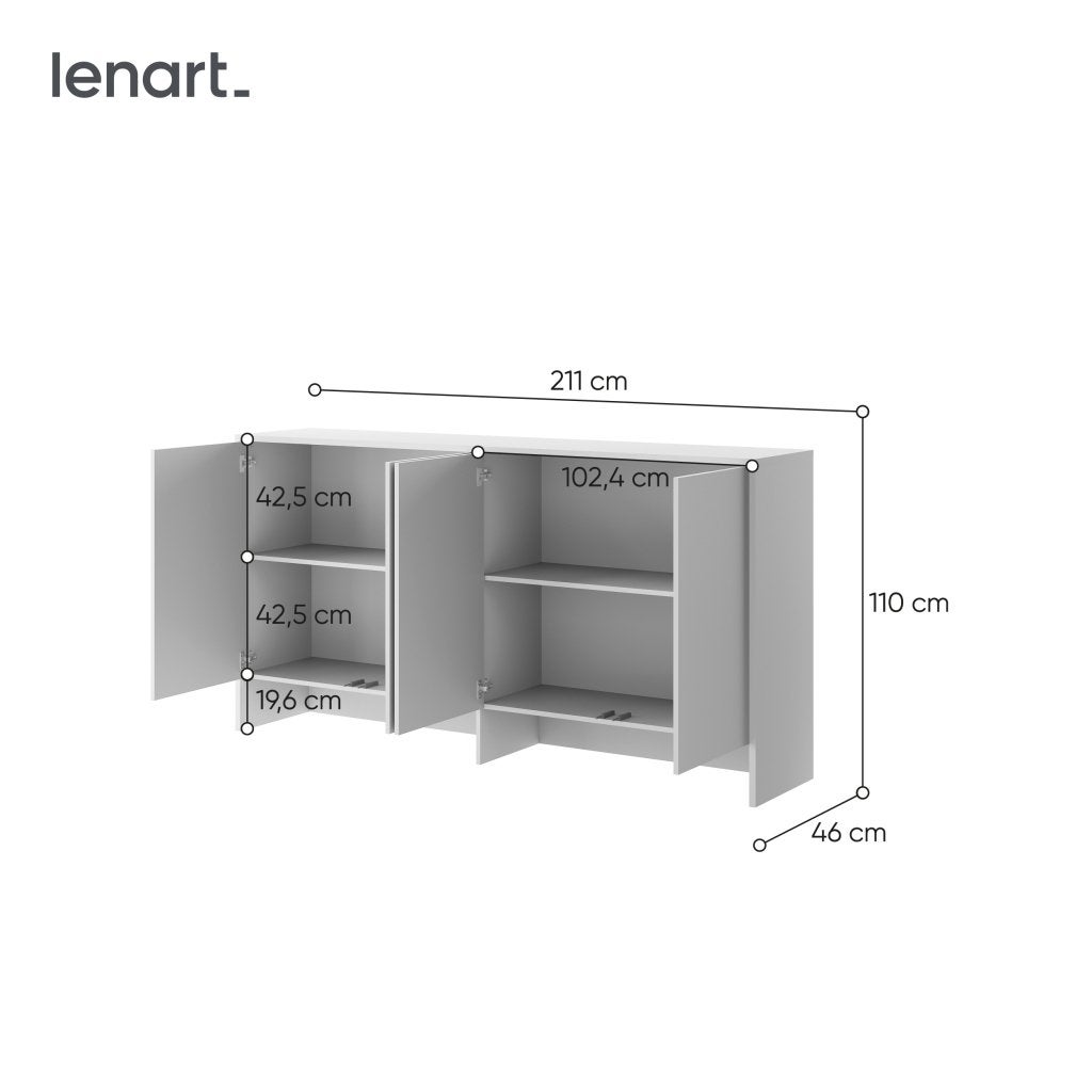 Concept opzetkast (110 cm hoog) - Wit, Niet ingevuld, Niet ingevuld, Niet ingevuld