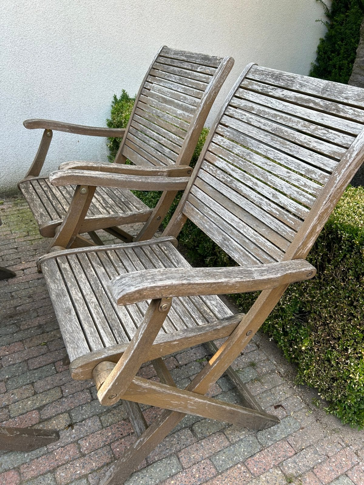 2 Houten tuin stoelen‼️, Ophalen, Zo goed als nieuw, Hout