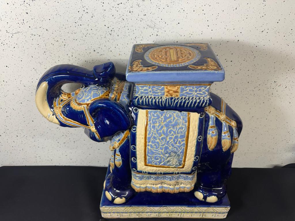 Vintage XXL Keramische Olifant Plantentafel - Binnen/Buiten, Ophalen, ?, Zo goed als nieuw, ?