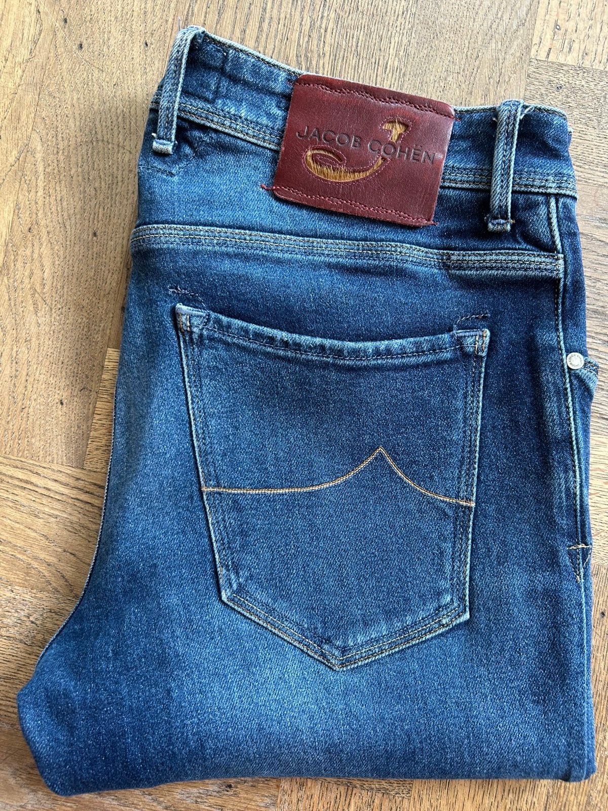 Jacob Cohen J622C jeans maat 34, iets ingekort, Ophalen of Verzenden, Gedragen, Blauw, W33 - W34 (confectie 48/50)