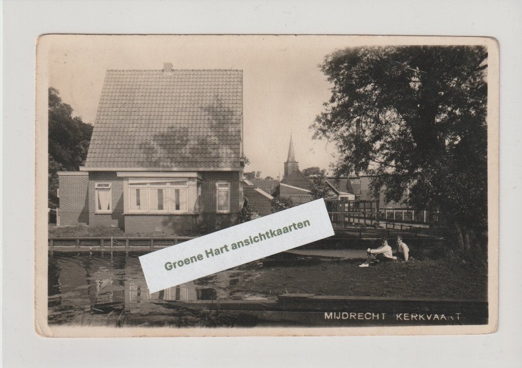 Mijdrecht - Kerkvaart 1933 * Fotokaart, Verzamelen, Ophalen of Verzenden, 1920 tot 1940, Gelopen, Utrecht