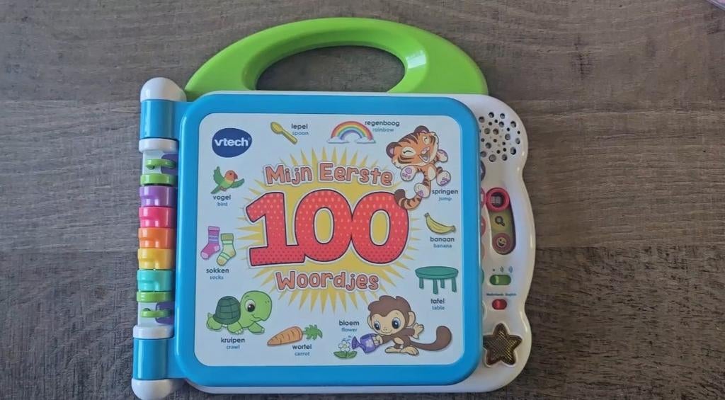 VTech - Mijn eerste 100 woordjes (licht/geluid), Kinderen en Baby's, Speelgoed | Vtech, Ophalen of Verzenden, Gebruikt, 6 maanden tot 2 jaar