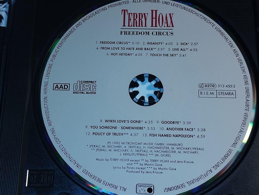 Terry Hoax - Freedom Circus, Ophalen of Verzenden, Zo goed als nieuw, Poprock