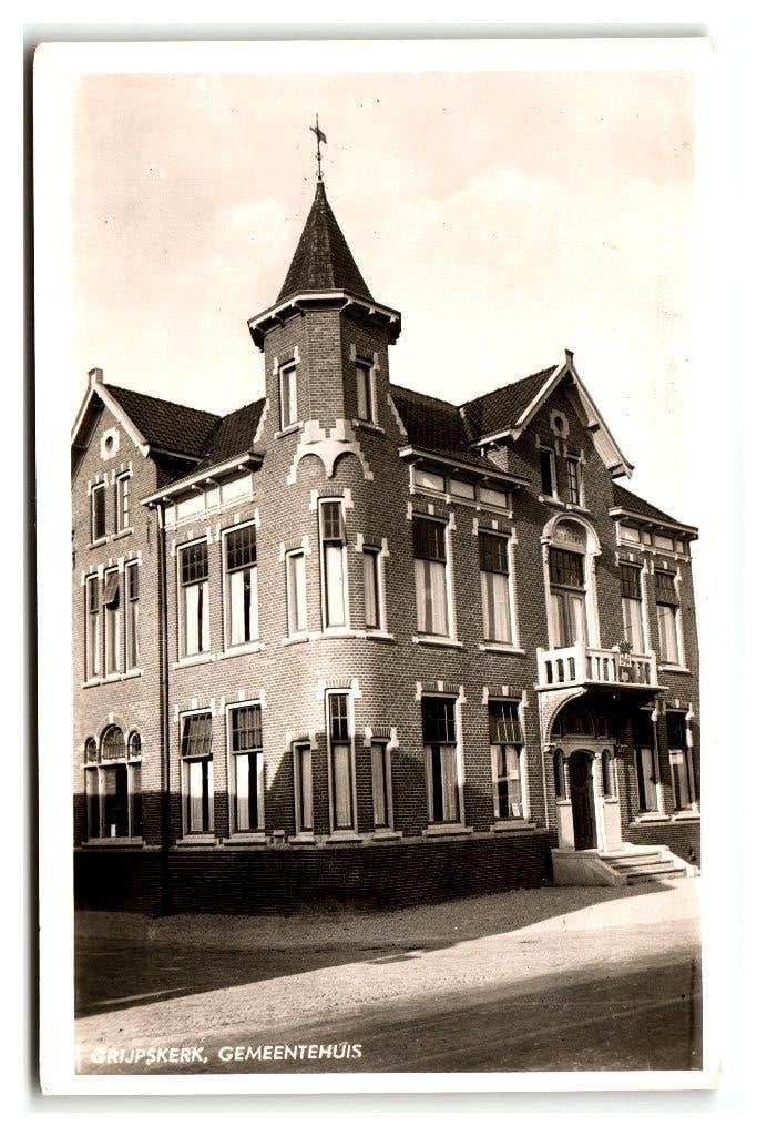 Grijpskerk, Gemeentehuis, Verzenden, 1940 tot 1960, Gelopen, Groningen
