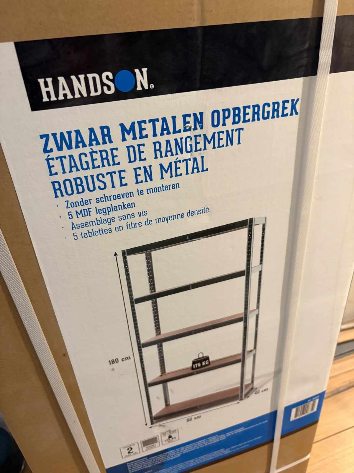 Nieuw metalen opbergrek 180x90x40 cm, Ophalen of Verzenden, Nieuw