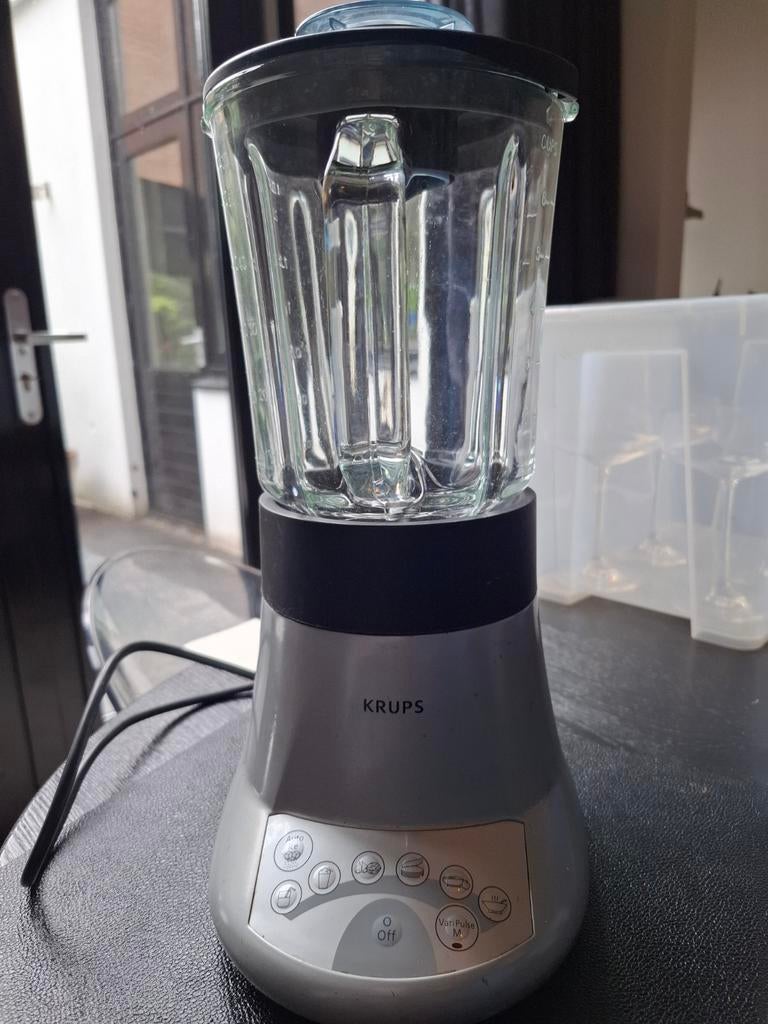 Krups Blender met Glazen Kan - Krachtige Keukenhulp, Witgoed en Apparatuur, Blenders, Ophalen of Verzenden, Gebruikt, Blender