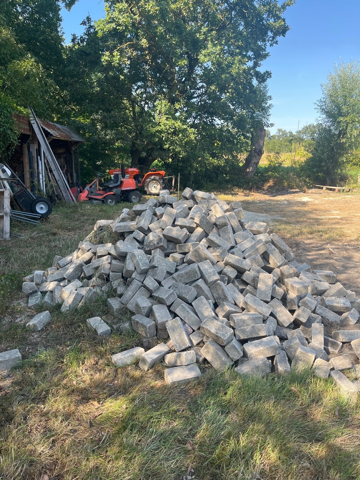 Gebruikte betonnen klinkers - ca. 10 m², Ophalen, Gebruikt, Klinkers, 10 m² of meer