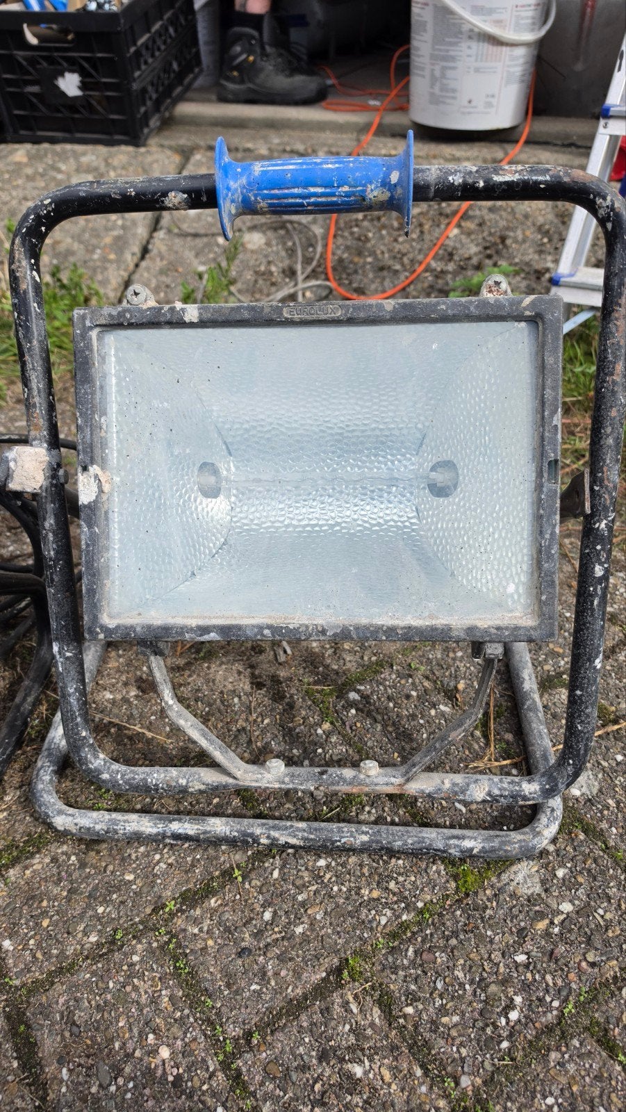 Euroclux Art. 200 bouwlamp met statief - 1000W, Doe-het-zelf en Verbouw, Ophalen, Gebruikt, Met statief, Lamp met armatuur