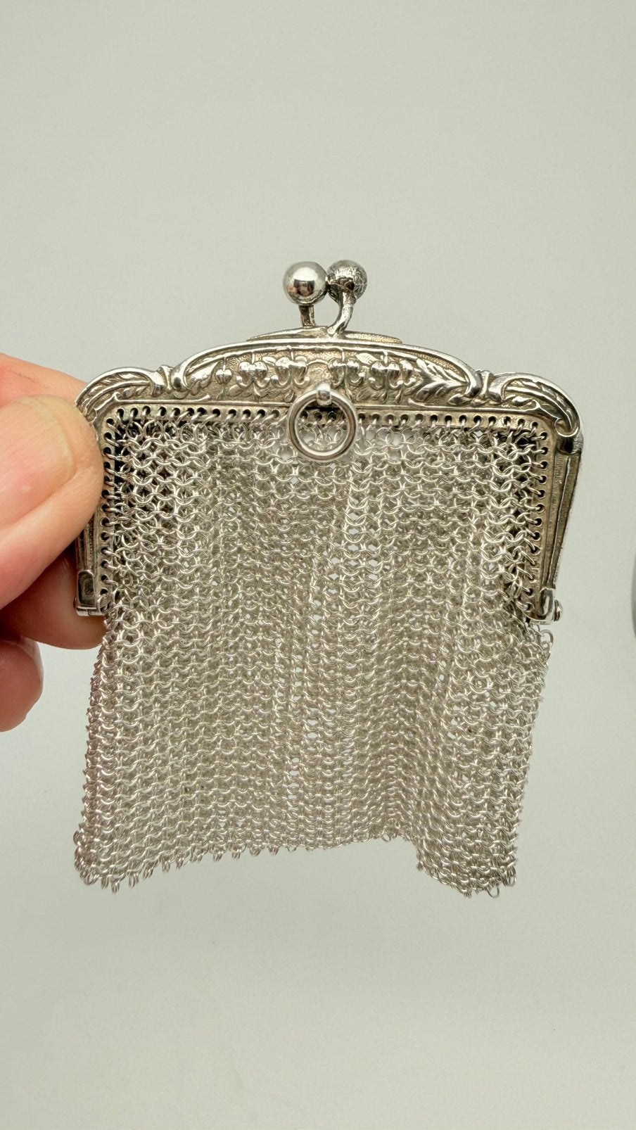 Antiek Hollands zilveren beursje met binnenbeugel., Antiek en Kunst, Verzenden, Zilver