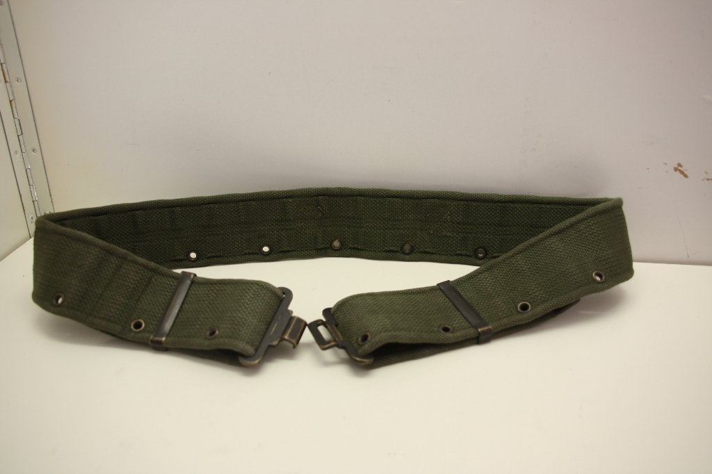 Groene webbing koppel/ gordel van het Nederlandse leger., Ophalen of Verzenden, Landmacht, Nederland, Overige typen