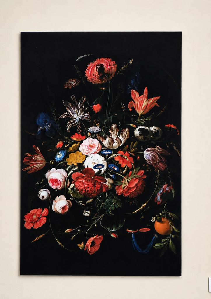 Mooi bloemstilleven op glas, Huis en Inrichting, Ophalen, Zo goed als nieuw, Schilderij, Minder dan 50 cm